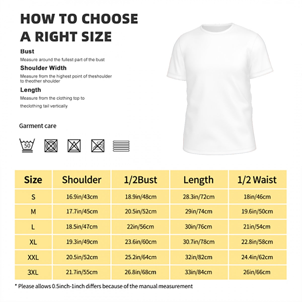 T-shirt à col ras du cou pour homme