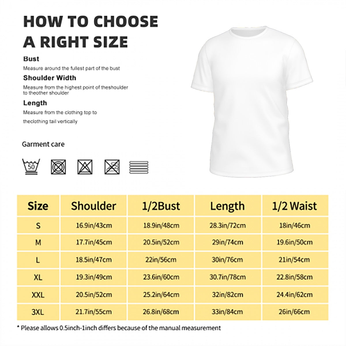 T-shirt à col ras du cou pour homme
