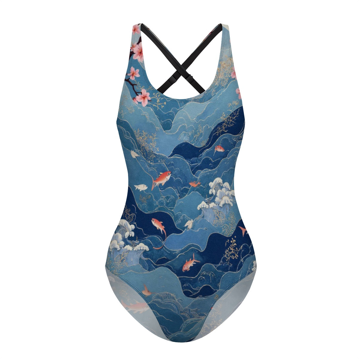 Maillot de bain une pièce à dos croisé pour femmes