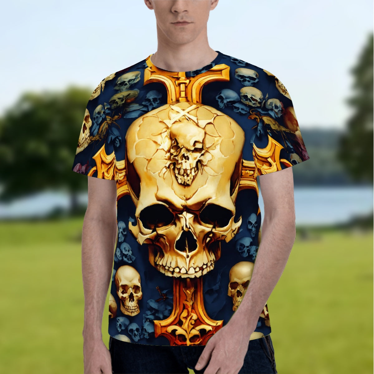 T-shirt à col ras du cou pour homme