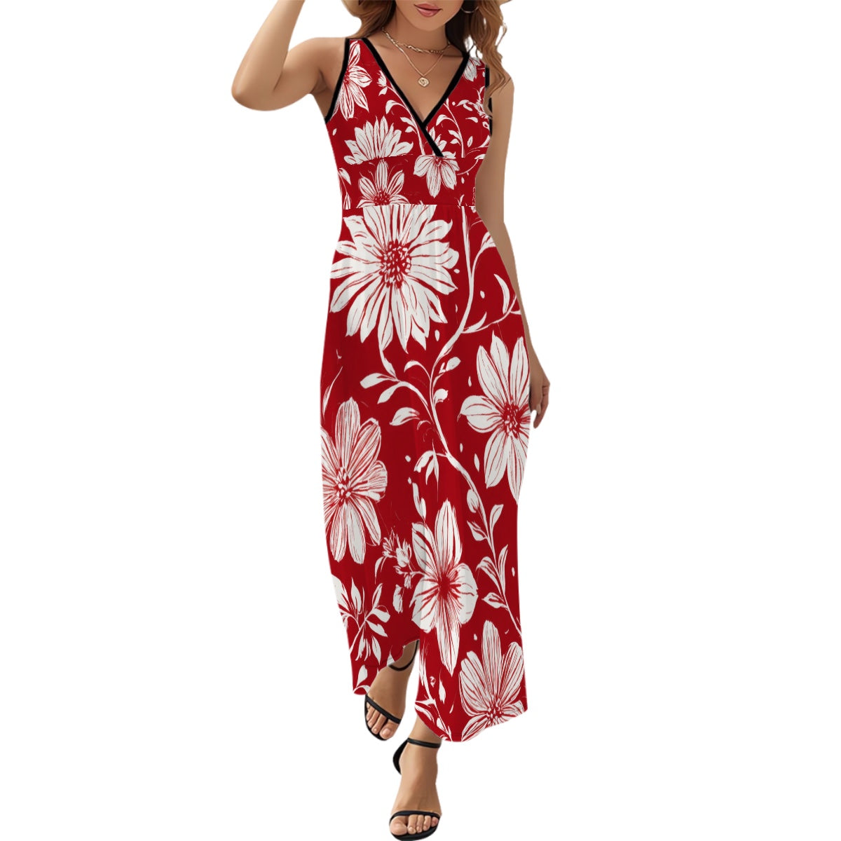 Robe longue sans manches