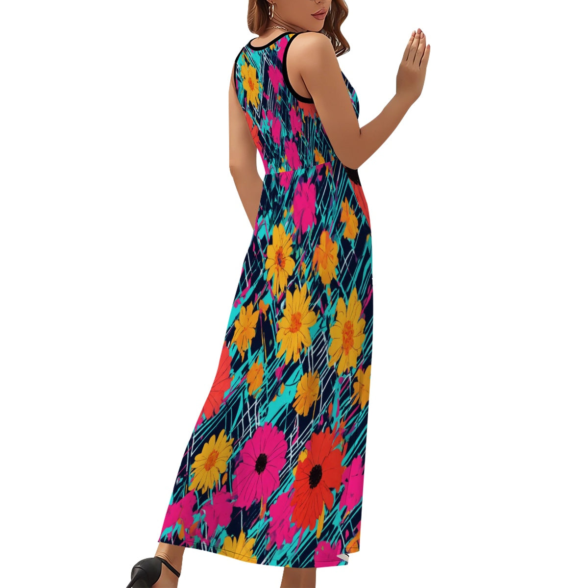 Robe longue sans manches