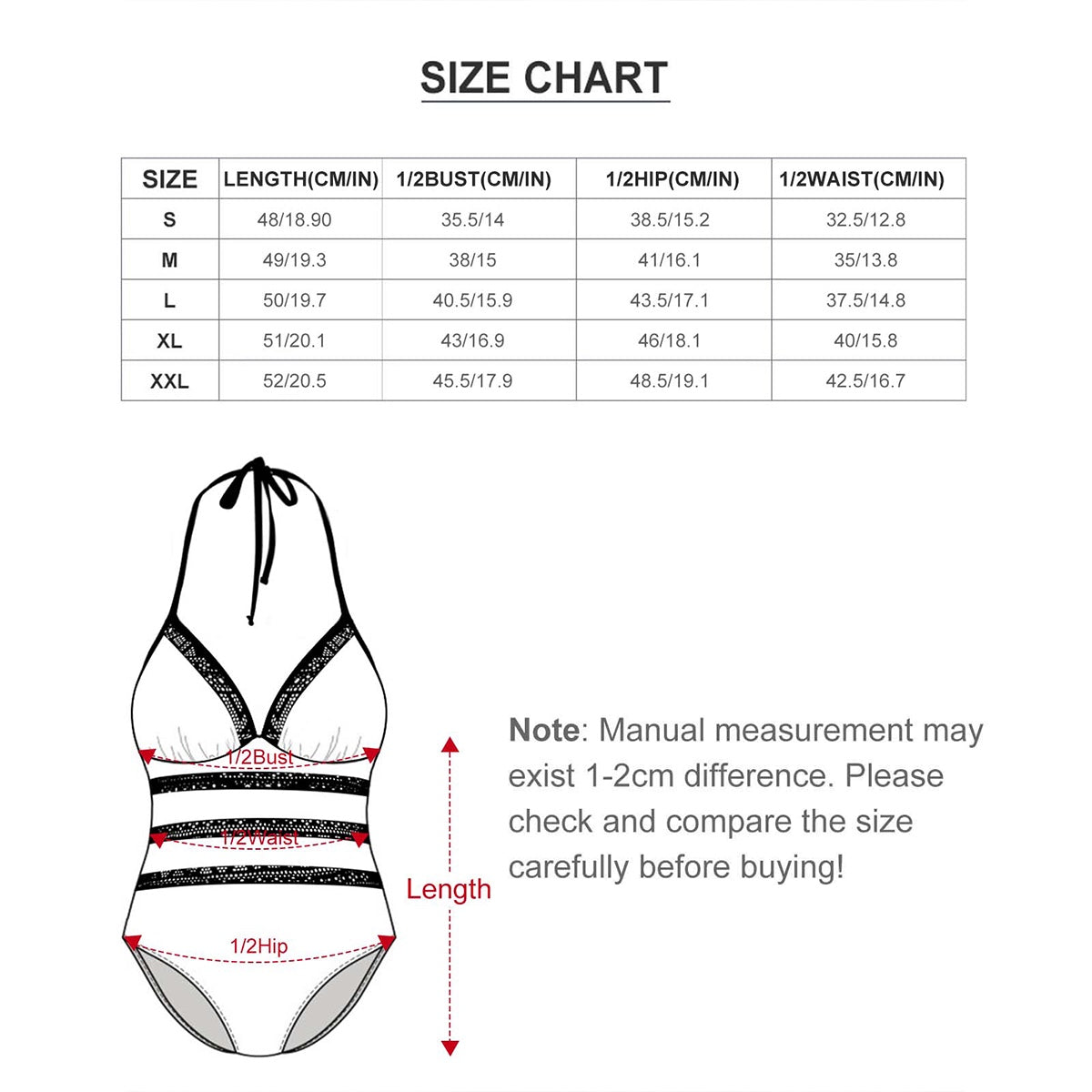 Maillot de bain une pièce licou pour femmes
