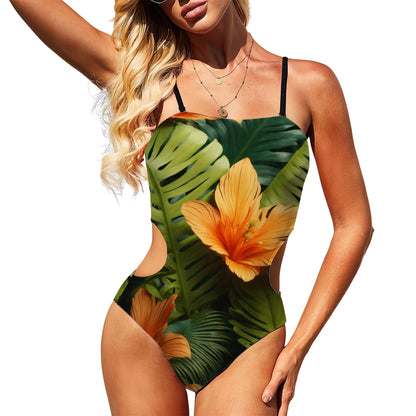 Maillot de bain une pièce découpé pour femmes