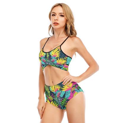 Maillot de bain bikini avec bretelles croisées