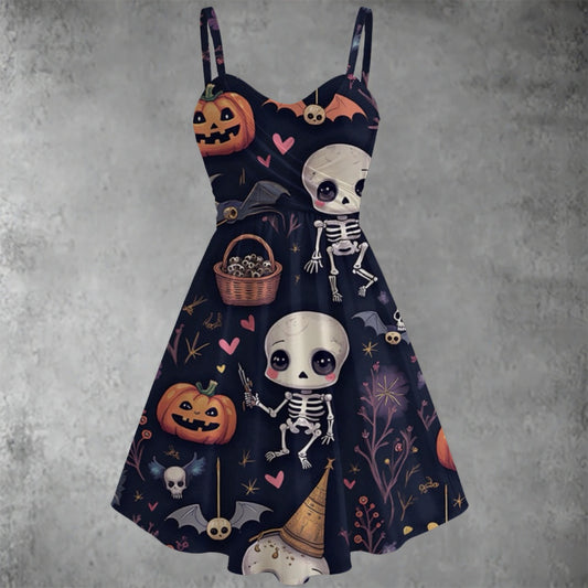 Robe Trapèze à bretelles spaghetti