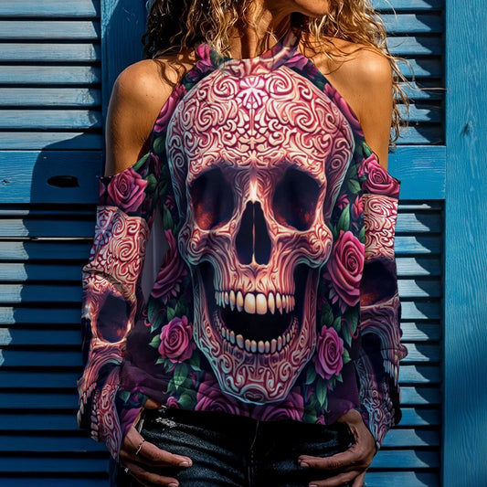Sweat-shirt à épaules dénudées