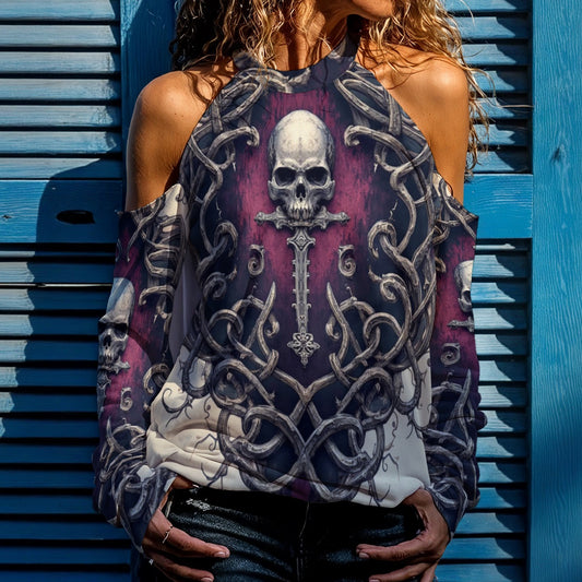 Sweat-shirt à épaules dénudées