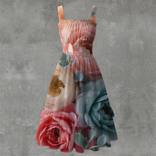 Robe trapèze à volants