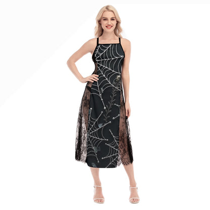 Robe Cami croisée en dentelle