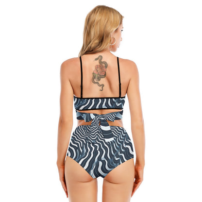 Maillot de bain bikini avec bretelles croisées