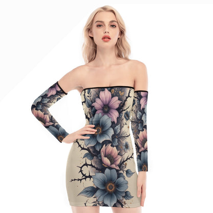 Robe Mini à épaules dénudées et lacets