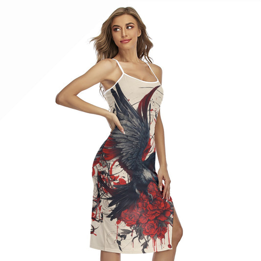 Robe moulante camisole croisée