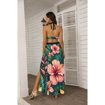 Robe Maxi Portefeuille à Col en V