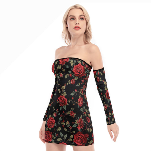 Robe Mini à épaules dénudées et lacets