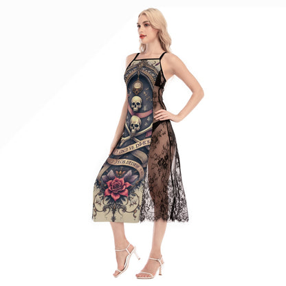 Robe Cami croisée en dentelle