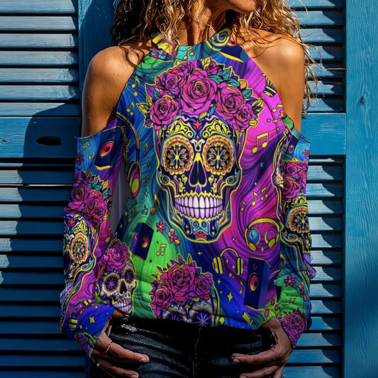 Sweat-shirt à épaules dénudées