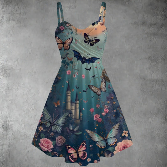 Robe Trapèze à bretelles spaghetti