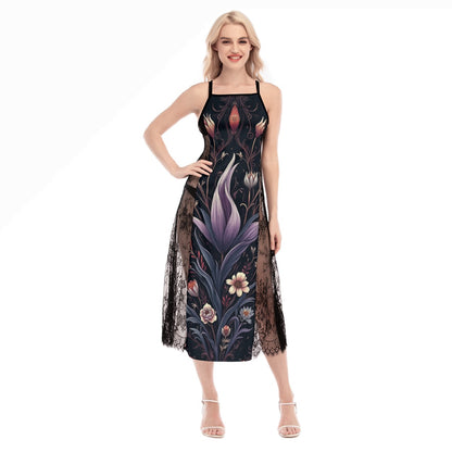 Robe Cami croisée en dentelle