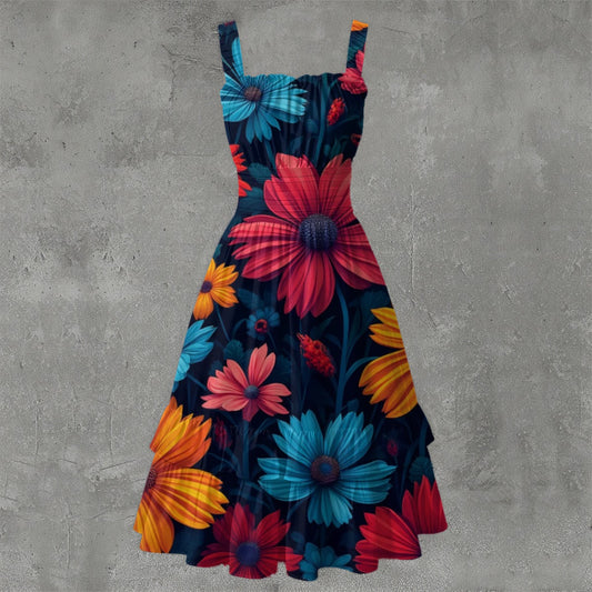 Robe Trapèze à volants