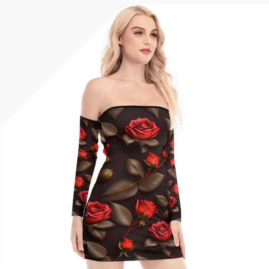 Robe Mini à épaules dénudées et lacets