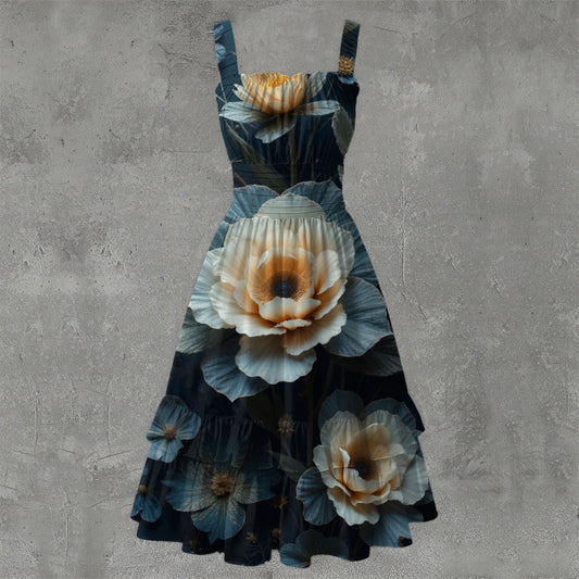 Robe trapèze à volants