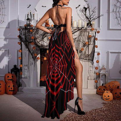 Robe Longue en Dentelle avec Fente