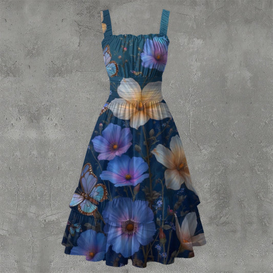 Robe trapèze à volants