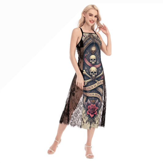 Robe Cami croisée en dentelle