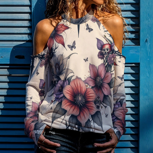Sweat-shirt à épaules dénudées