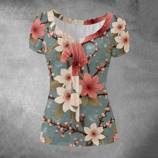 T-shirt à manches courte bouffantes