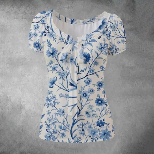 T-shirt à manches courte bouffantes