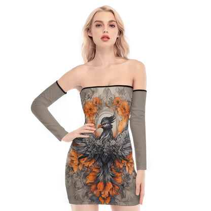 Robe Mini à épaules dénudées et lacets