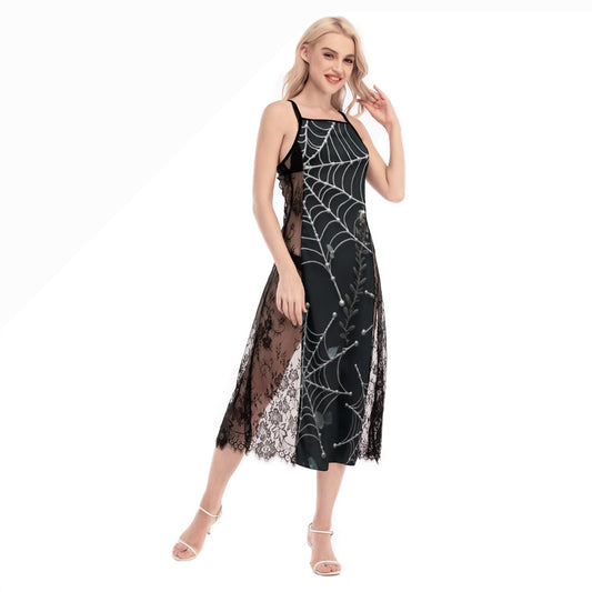 Robe Cami croisée en dentelle
