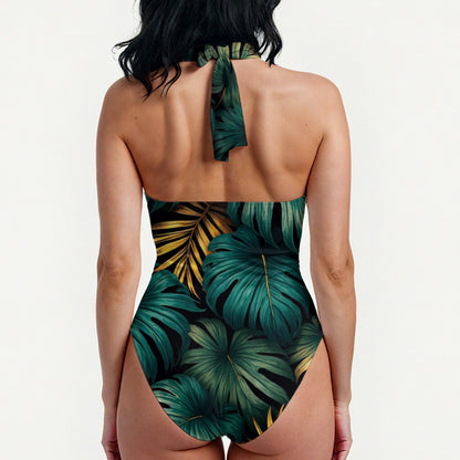 Maillot de bain une pièce à dos nu pour femme