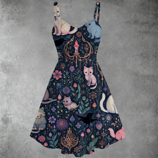 Robe Trapèze à bretelles spaghetti