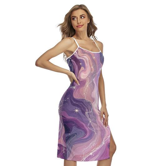 Robe moulante camisole croisée