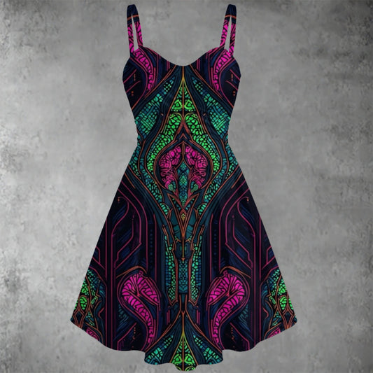 Robe Trapèze à bretelles spaghetti