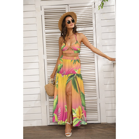 Robe Maxi Portefeuille à Col en V