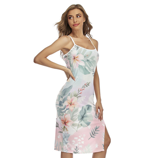 Robe moulante camisole croisée