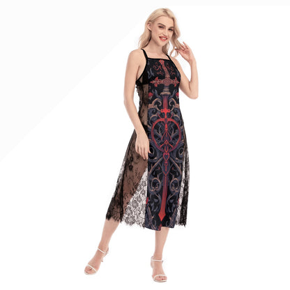 Robe Cami croisée en dentelle