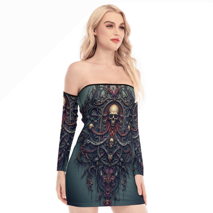 Robe Mini à épaules dénudées et lacets