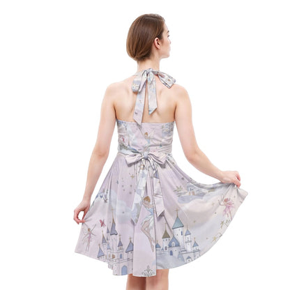 Robe patineuse licou sans manche pour femmes