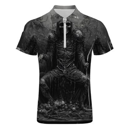 Polos zippés pour hommes Slim Fit