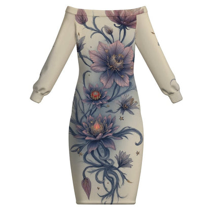 Robe Midi moulante a manches longues