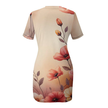 Robe Mini Moulante à manches courte