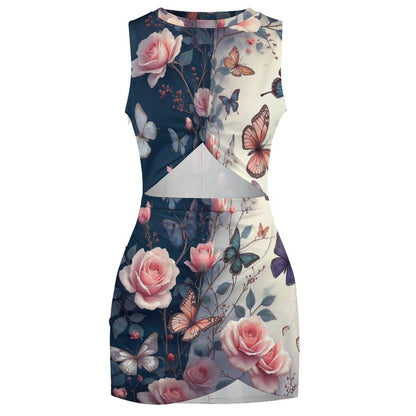 Slim wrap hip skirt Navel-Baring Cross-Fit Hip Skirt