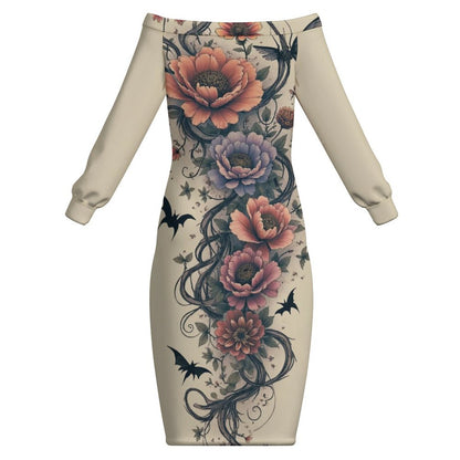 Robe Midi moulante a manches longues
