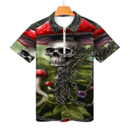 Polos zippés pour hommes Slim Fit
