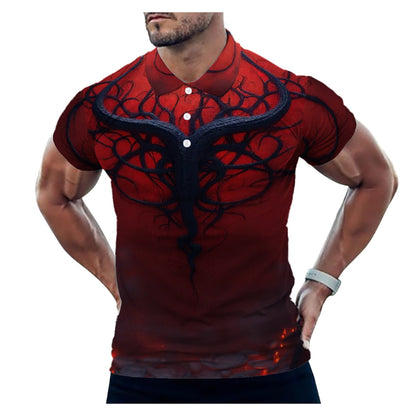 Polos à boutons pour hommes Slim Fit